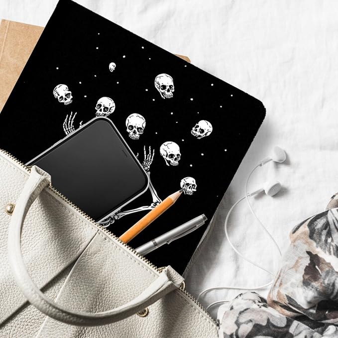 for Microsoft Surface Pro X/Pro X Plus-13 2019/2020/2021/2024 Tablet Case,Auto Wake/Sleep,Adjustable Stand Protective Cover - Skeleton Skull