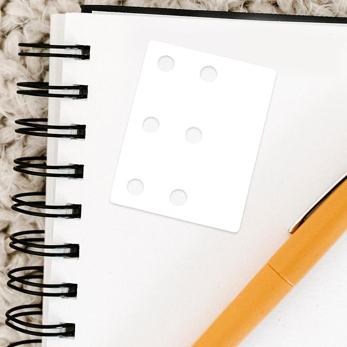 100pcs White Circle Hole Reinforcement Labels Pet Self Adhesive Tabs | Reusable Binder Sheet Organizers, Notebook Expansion Support, Circular 6-hole Format for Page Marking