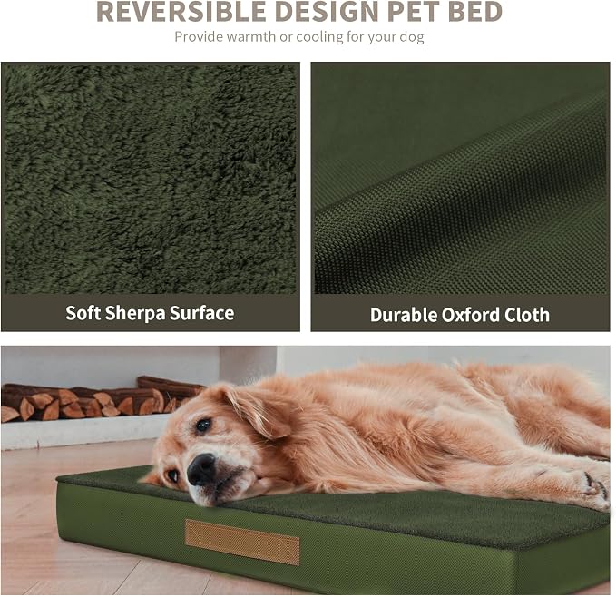 Orthopedic Waterproof Dog Bed for Small Dogs and Cats | Egg Crate Foam for Joint Support, Fits 30x19 Crates, TPU Waterproof Layer, Machine Washable 1680D Oxford Cover, Up to 30 lbs