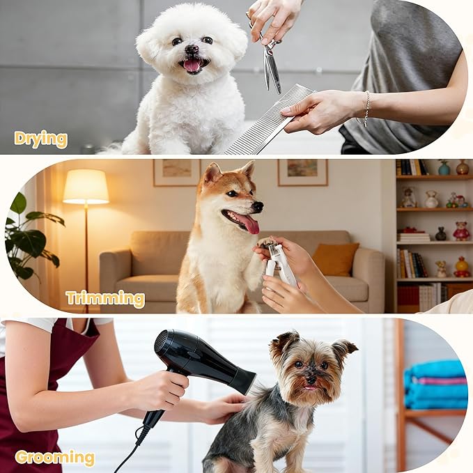 Portable Dog Grooming Arm for Grooming Table, Adjustable 25"-36", Hanging Harness for Nail Trimming with Hammock Kit for Small to Medium Dogs at Home or Salon