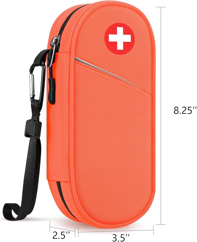 SITHON EpiPen Medical Carrying Case Insulated Medication Organizer Bag | Emergency Medical Travel Pouch Holds 2 EpiPens, Asthma Inhaler, Anti-Histamine, Auvi-Q, Allergy Medicine Essentials