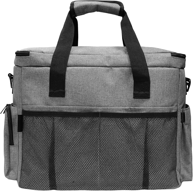 MYDAYS Dog Travel Bag, Pet Luggage Suitcase, Weekend Tote Carrier with Collapsible Bowl (Gray)