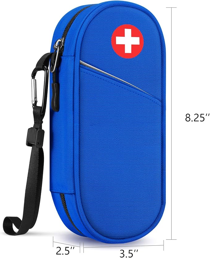SITHON EpiPen Medical Carrying Case Insulated Medication Organizer Bag | Emergency Medical Travel Pouch Holds 2 EpiPens, Asthma Inhaler, Anti-Histamine, Auvi-Q, Allergy Medicine Essentials