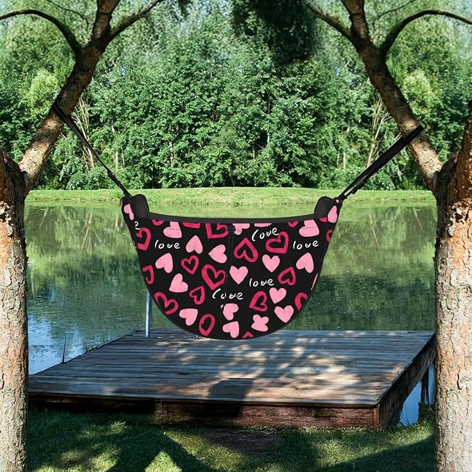 Modern Pink Love Hearts Car Seat Organizer Backseat Storage Bag, Large Waterproof Vehicle Organizer With Adjustable Straps For Gear Essentials, Fits Most Cars
