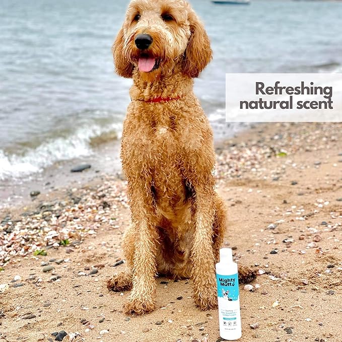 Mighty Mutt Soothing Dog Shampoo and Conditioner – Pet Friendly | Deodorizes Smelly Dogs | Detangles | Natural, Hypoallergenic & Anti-Itch Dog Shampoo Sensitive Skin – Fresh Breeze | 9 fl oz
