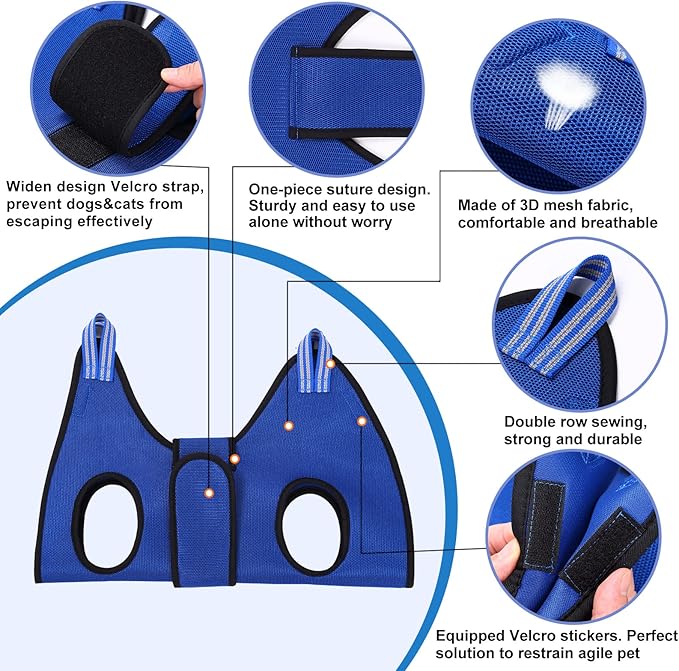 Kkiimatt Dog Grooming Hammock XL Size Hanging Harness for Nail Clipping/Trimming, Dog Hammock for Nail Trim with Clipper, Groomin Sling Holder Hanger Wide Strap Sewed