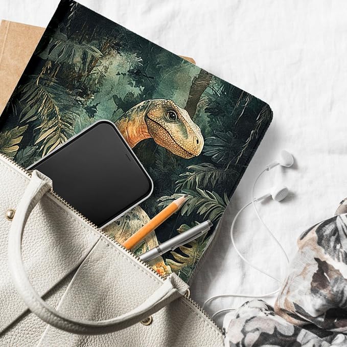 for Microsoft Surface Pro 11/10/9-13" 2024/2022 Tablet Case,Auto Wake/Sleep,Adjustable Stand Protective Cover - Dinosaur Family Jungle