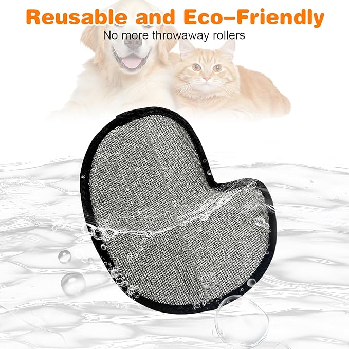 Pet Hair Removal Glove, Electrostatic Pet Hair Remover Glove for Cats & Dogs, Reusable Brush Static Grooming Glove for Couch, Furniture, Carpet, Car Seat, Curtain