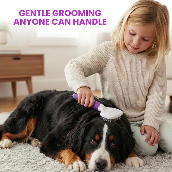 Poodle Pet Slicker Brush Large Size - For Dogs, Cats, Rabbits - Matted/Loose Fur, Knots - Suitable for Doodle/Goldendoodle Grooming and Shredding Short/Long Hair