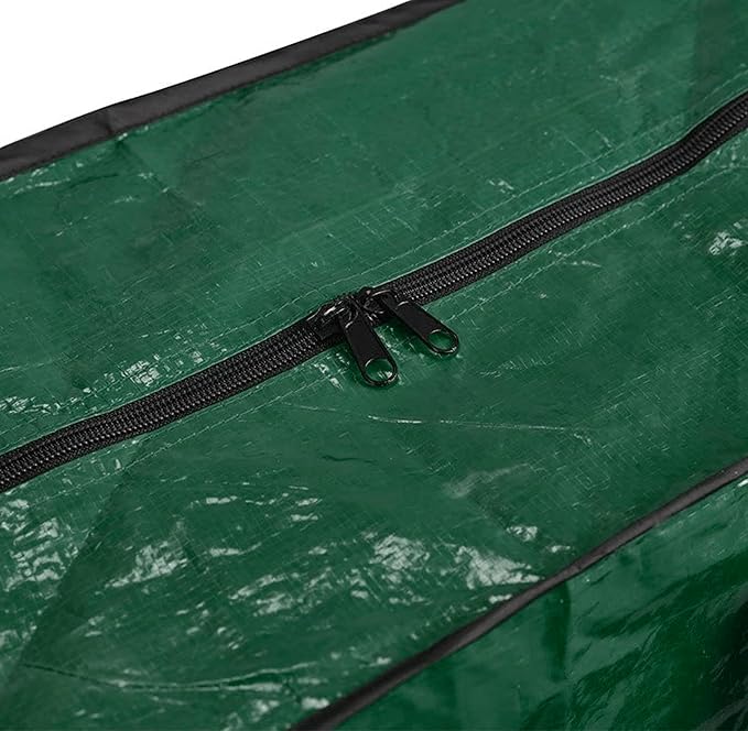Christmas Ornaments Storage, Holiday Accessories Bag Tear-Proof Tarp 18 X 10 X 15 with Handles and Full Length Zipper (Green)