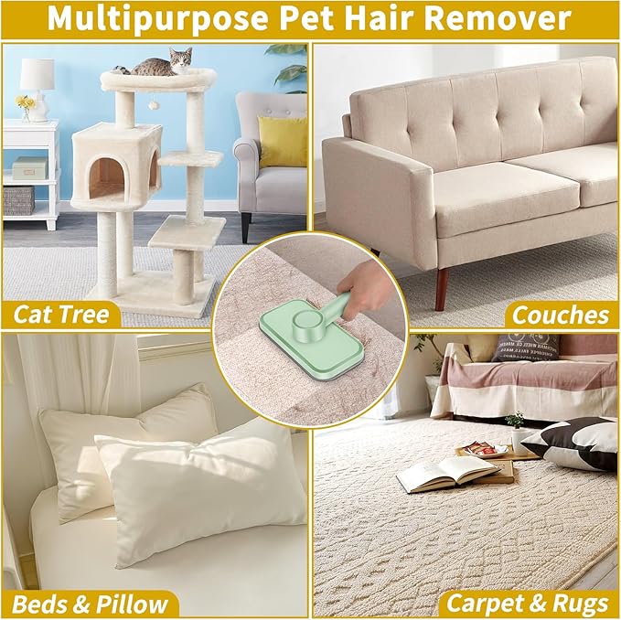 Rundik Pet Hair Remover – Reusable Lint Remover for Dog and Cat Hair Electrostatic Lint Brush Magic Pet Hair Removal Tool for Clothes, Couch, Carpet, Car, Rugs, Bedding, Fabric Furniture