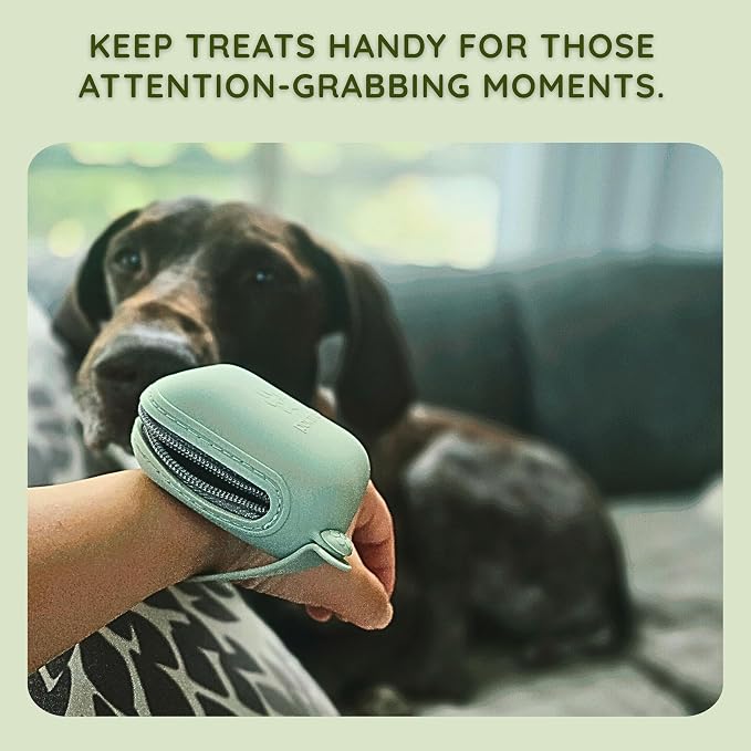 Pawtria Home Compostable Dog Poop Bag Rolls (120) + Silicone Treat Pouch | 120 Leak-Proof Poop Bags for Dogs, TÜV Austria Home Compost Certified & BPA-Free Silicone Treat Case