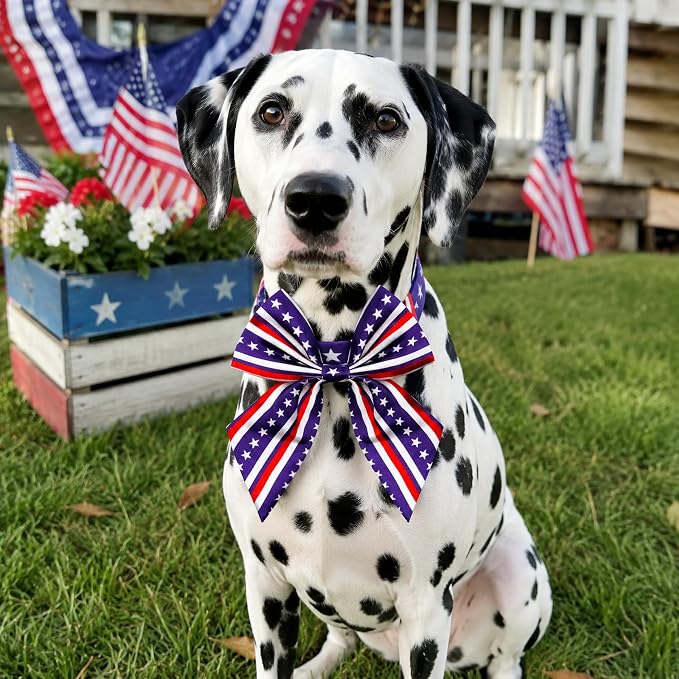 PET SHOW 10 Pack Holiday Spring Sailor Dog Bowties for Large Dogs