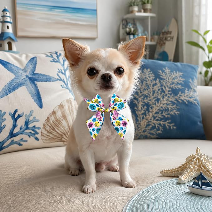 PET SHOW 10 Pack Ocean Animals Sailor Dog Bowties for Small Dogs