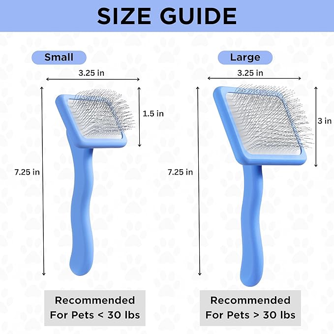 We Love Doodles Slicker Brush with Non Scratching Pins - Dog Brush with Coated Pins, Slicker Brush for Dogs Dematting, Grooming Brushes for Short Haired & Long Haired, Poodle & Goldendoodle (Small)