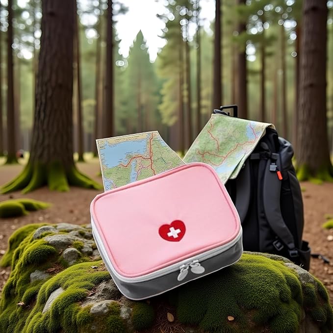 Pink Mini Outdoor First Aid Kit Bag Travel Portable Medicine Organizer Emergency Kit First Aid Kits