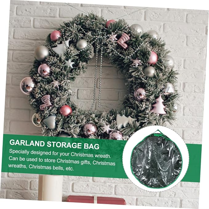 NOLITOY 1pc Christmas Wreath Storage Bag Window Packing Container for Holiday Decorations and Supplies for Organizing Seasonal Decor