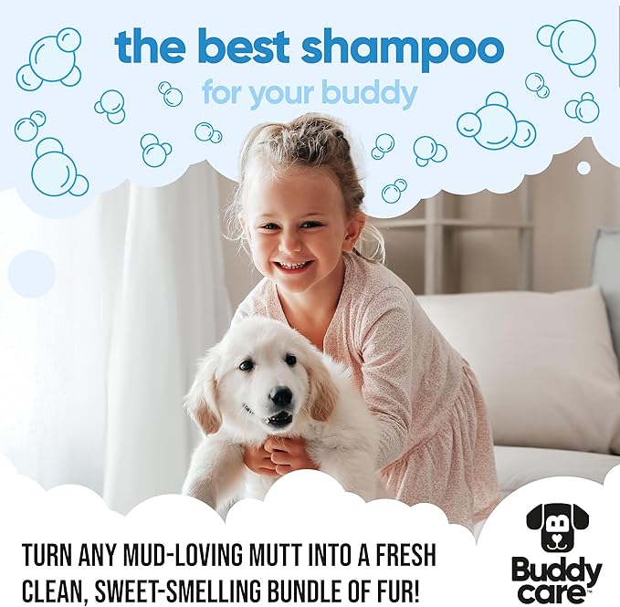 Bubblegum Dog Shampoo by Buddycare | Deep Cleansing Shampoo for Dogs | Bubblegum Scented | with Aloe Vera and Pro Vitamin B5 (169.07oz)