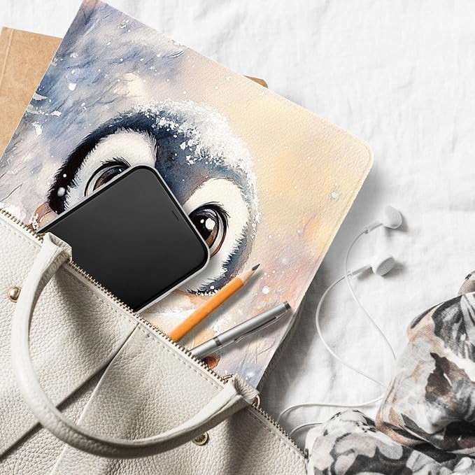 for Microsoft Surface Pro 11/10/9-13" 2024/2022 Tablet Case,Auto Wake/Sleep,Adjustable Stand Protective Cover - Cute Penguin