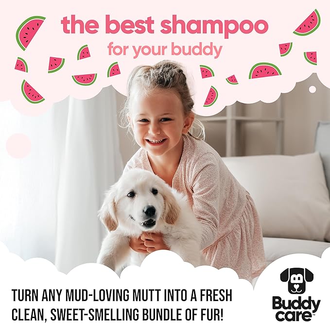 Watermelon Dog Shampoo by Buddycare | with Aloe Vera and Pro Vitamin B5 (50.72oz)