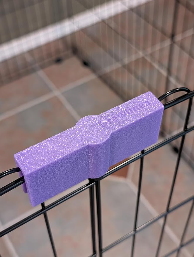 Pet Playpen Square/Rectangle Shape Keeper - 8 Brackets (4 Corner + 4 Straight) Configuration Stabilizer for Wire Metal Exercise Pen - Dog Puppy Bunny Kennel Clamp Holder (Lavender (Light Purple))