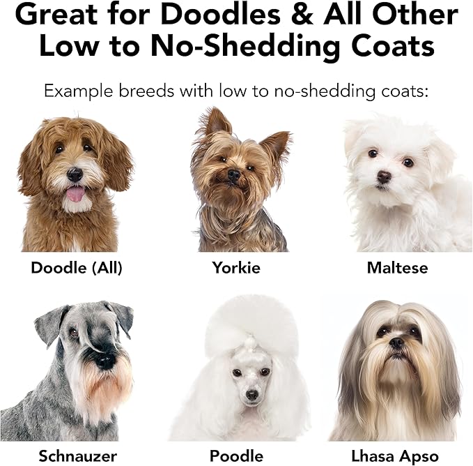 Pride and Groom The Non Shedder | Dog Grooming Shampoo for Doodles and Dogs that Do Not Shed | Tearless All Natural Body Wash with Coat-Specific Ingredients that Enhance Shine – 16oz