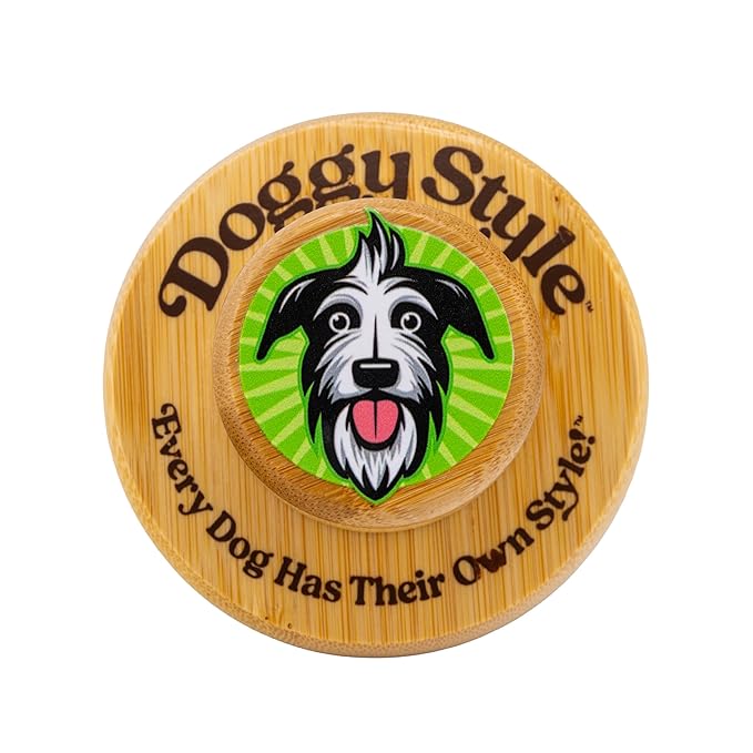 Doggy Style Bamboo Bath Scrubber with Soft Silicone Bristles, Large Size, Pet Scrubber for Shedding, Bathing & Massaging, Eco-Friendly, Large Dog Grooming Brush