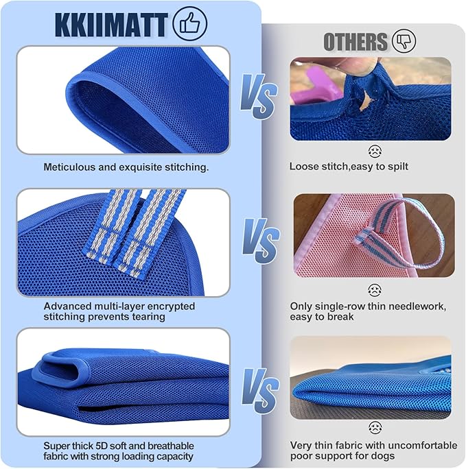 Kkiimatt 10 in 1 Pet Grooming Hammock Harness with Nail Clippers/Trimmer, Nail File, Dog Hammock/Grooming Sling for Nail Trimming/Clipping