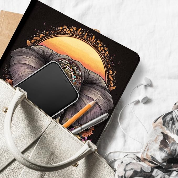 for Microsoft Surface Pro X/Pro X Plus-13 2019/2020/2021/2024 Tablet Case,Auto Wake/Sleep,Adjustable Stand Protective Cover - Mandala Elephant