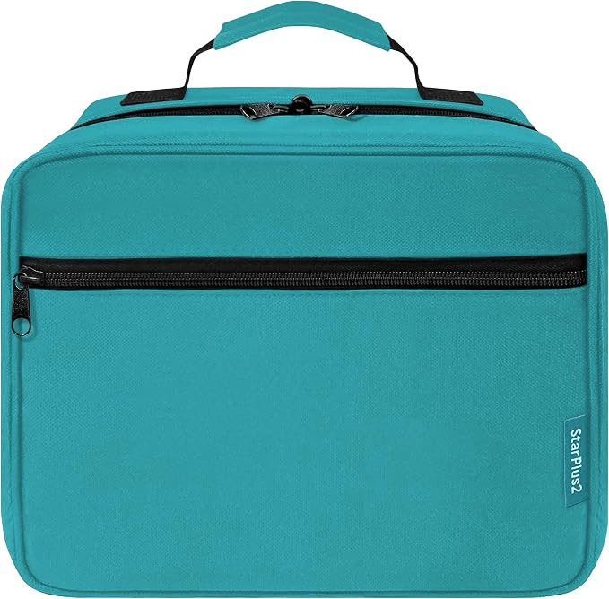 Large Pill Bottle Organizer & Medicine Bag for Travel, Turquoise | Prescription bottle organizer with 10 bottle pockets and padded storage for medication bottles, supplements, vitamins