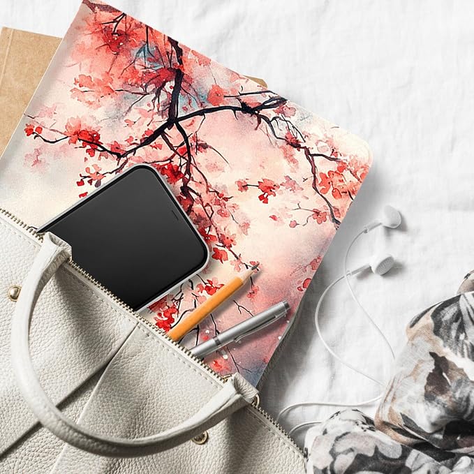 for Microsoft Surface Pro X/Pro X Plus-13 2019/2020/2021/2024 Tablet Case,Auto Wake/Sleep,Adjustable Stand Protective Cover - Vintage Cherry Blossom