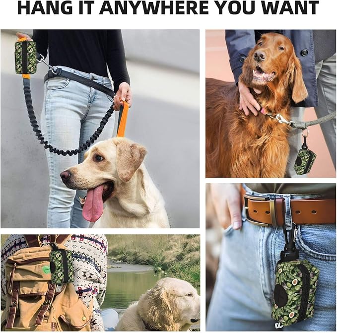 Fig Fruit Pet Waste Bag Dispenser 0.2L | Portable Dog Poop Holder Waste Bag With Zipper Park Doggy Walking Accessory