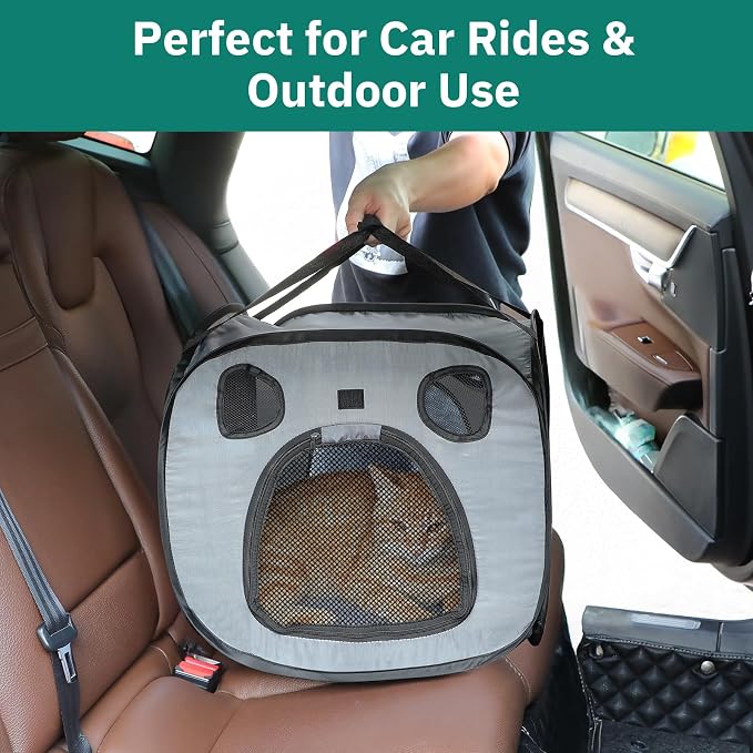 Cat Playpen with Separate Litter Box Area, Large Foldable Waterproof Cat Tent - 600D Oxford, Portable Indoor/Outdoor Pet Enclosure, Cage, House & Condos with Carrybag for Kittens, Small Dogs