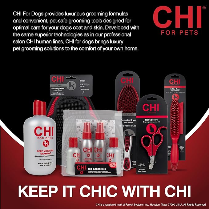 CHI for Dogs Nail Clipper for Large Breeds - Stainless Steel Dog Nail Trimmer with Safety Guard and Non-Slip Ergonomic Handle for Controlled Trimming of Thick Nails, Standard Nail Clipper, Large