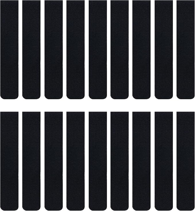 Cable Clams by Wrap-It Storage - 5" (18-Pack) Black | Cord Holder Strips with Adhesive for Desk Cable Management and to Hide Computer, Electrical, or TV Cords