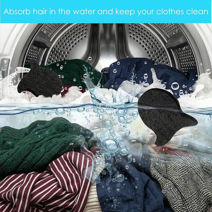 Pet Hair Remover for Laundry, Reusable Hair Remover Tool, Catcher Effectively Removes Pet Hairs, Lint and Dander from Bedding and Clothing, Suitable for Washing Machines, 4Pcs