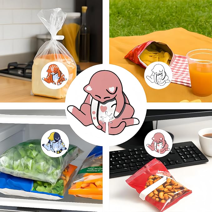 Cat Shaped Bread Clip Funny 3D Printed Bag Sealer for Cat Lovers Kitchen Organizer Cute Food Storage Bag Holder Quirky Home Gift for Pet Owners Multiple Colors (Pink)