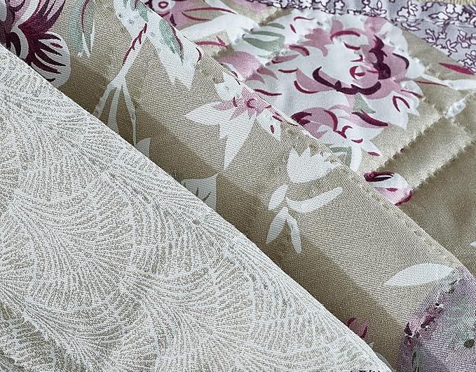 Brilliant Sunshine Lilac & Beige Roses Couch Armrest Cover, 35"×13" | Washable Magazine Holder, Armrest Organizer & Caddy on Sofa, Recliner, Armchair, Storage for Remote Controls, Phone, iPad