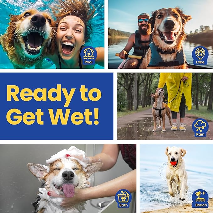 rubyloo Shammy Dog Towels for Drying Dogs Large - 34" x 26" Ultra Absorbent Technology Dries Dogs 2X Faster - Easy to Wring Out & Reuse - Compact for Bath, Swim, Rain, Travel, Cooling - 1 Pack