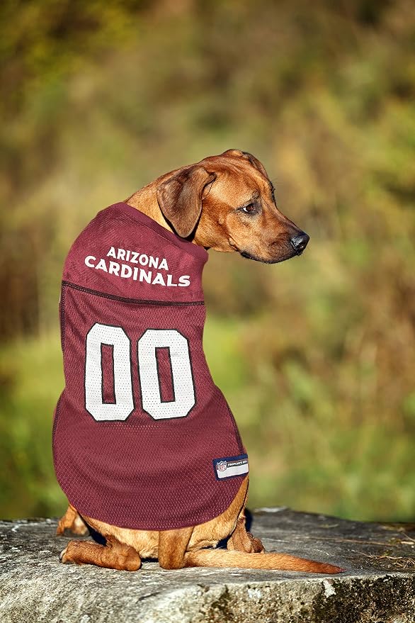Pets First NFL Arizona Cardinals Dog Jersey, Size X-Small, Football Shirt Costume for Pet, Dog Sports T-Shirt, NFL Team Clothing for Cats, Licensed Pet Apparel Available in 7 Sizes and 32 Teams