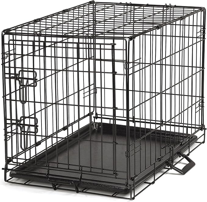 Pro Select Secure Pet Cage for Extra Small Dogs, Black, Removable Floor Tray