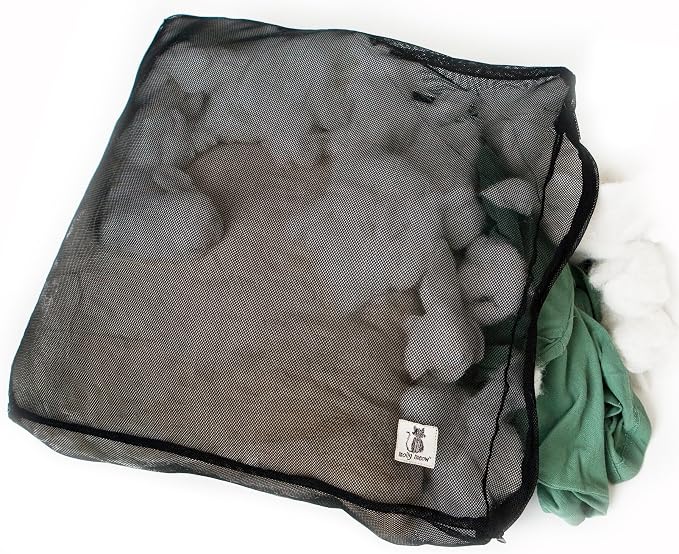 Molly Mutt Dog Bed Stuff Sack, 100% Nylon, Zippered Mesh Stuff Bag for Dog Bed, Puppy Bed, or Cat Bed, Durable, Washable, and Free of Harmful Chemicals, Square, 20" x 20" x 4"