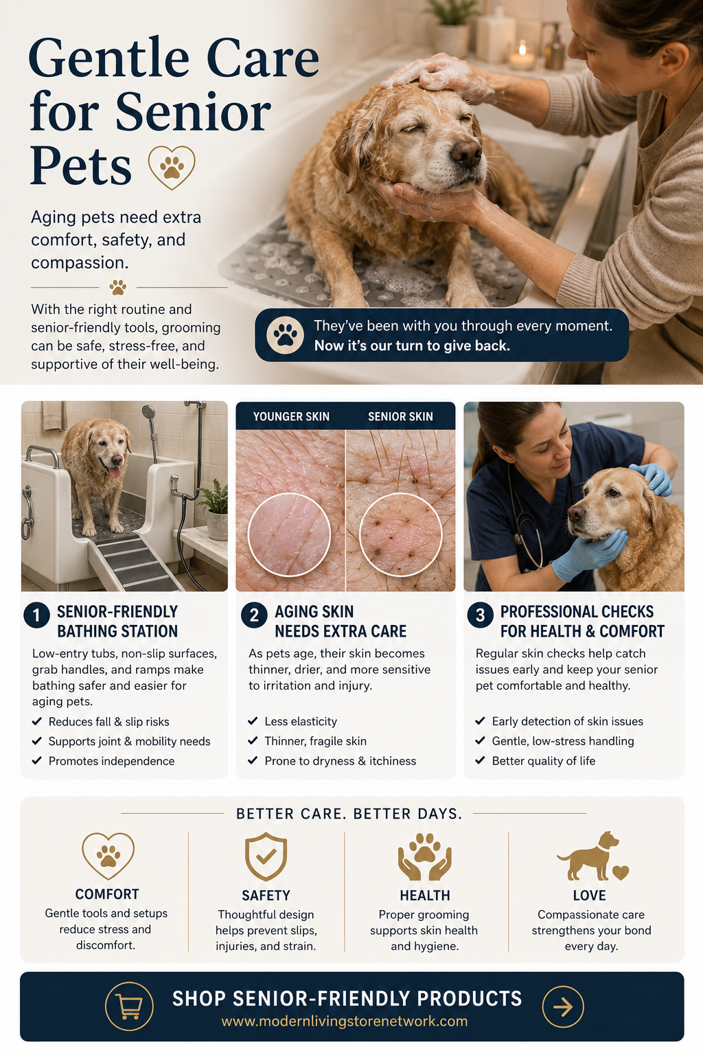 Senior Pet Bathing: Special Considerations for Aging Companions