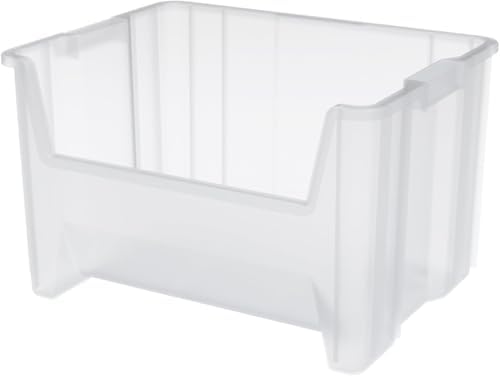 Akro-Mils Stak-N-Store Stackable Storage Bins, 15"x20"x12-1/2, Clear, 3-Pk