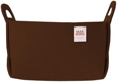 Collapsible Felt CHOCOBROWN Storage Bin Small 7.1"x5.1"x5.1" – Foldable Basket with Handles for Closet, Toy Storage, Laundry Room Organization, Decorative Storage Baskets for Shelves, Nursery