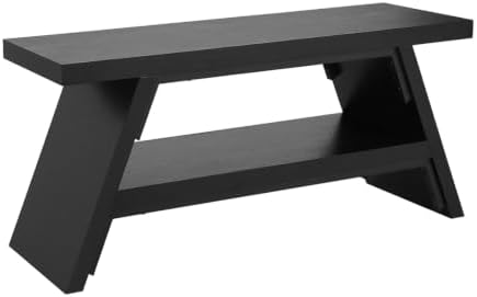 2-Tier Shoe Storage Bench, 40" Solid Wood Entryway Stool Storage | Narrow Shoes Racks for Entryway, Slim Minimalist Multi-Purpose Bench for Tight Spaces & Small Hallways