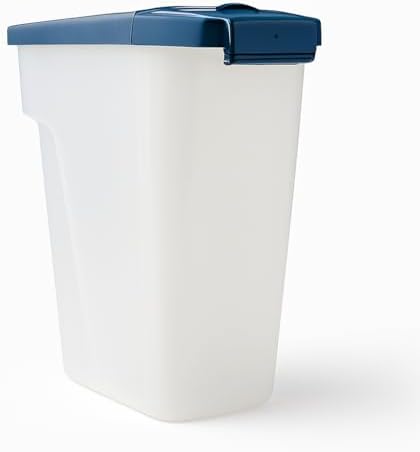 Dog Food Container Small 4 lb Capacity with Secure Lid for Dry Pet Food Storage, Compact Design with Easy Carry Handle for Home Organization and Travel Use