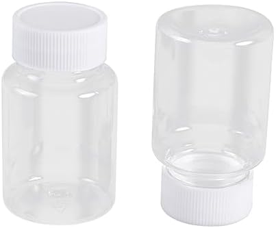 30pcs Pet Container Bottles Screw Lid Storage for Pills Tablets Vitamins and Medicine for Home Use and Travel