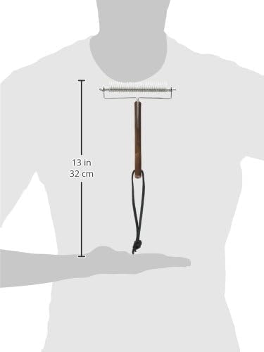 Mars Coat King Triple Wide Dematting Undercoat Grooming Rake Stripper Tool for Horses, Stainless Steel with Wooden Handle, Made in Germany, 30 Blade Heavy Coat