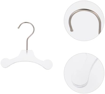 Beaupretty Wear-Resistant Portable Pet Clothing Hanger Made of Stainless Steel and Acrylic Household Small Hanger with Silver Round Hook for Courtyards and Traveling Convenient Apparel